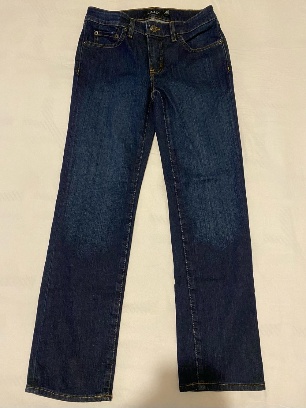 Ralph Lauren Mid Rise Straight Leg Jean